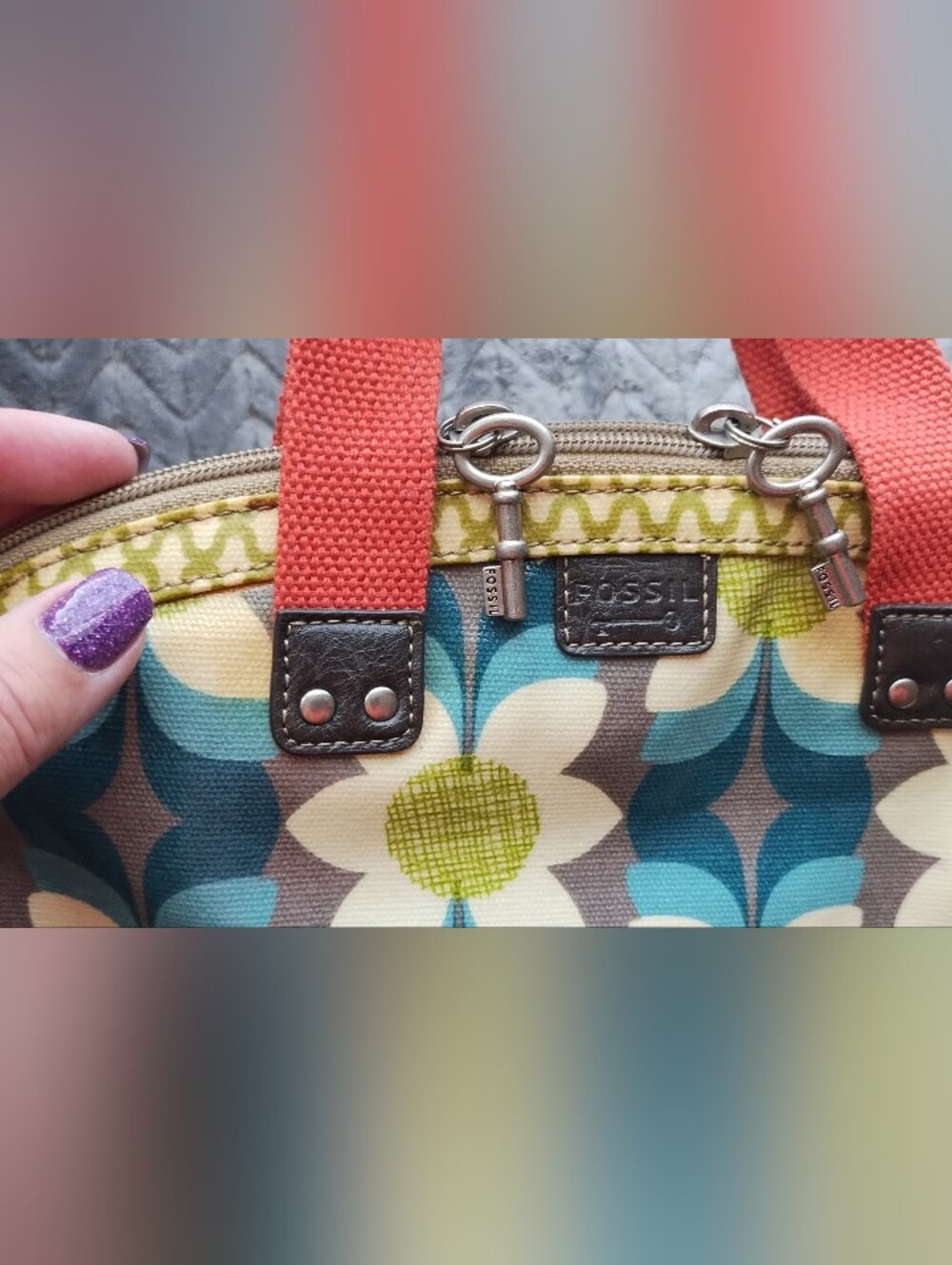 Fossil KeyPer Coated Canvas Bag